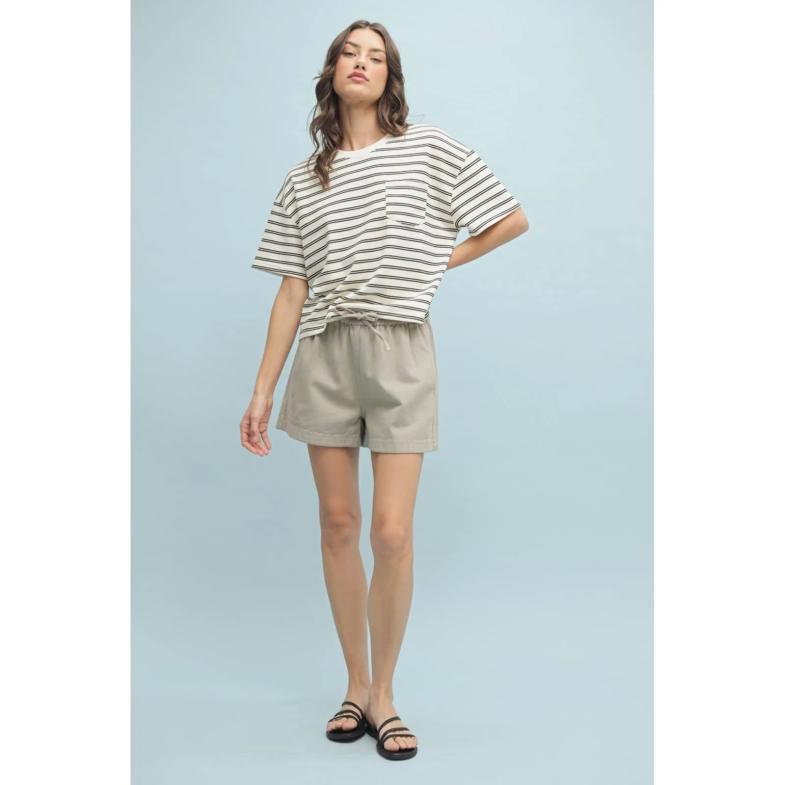 Off White Shorts With Drawstring