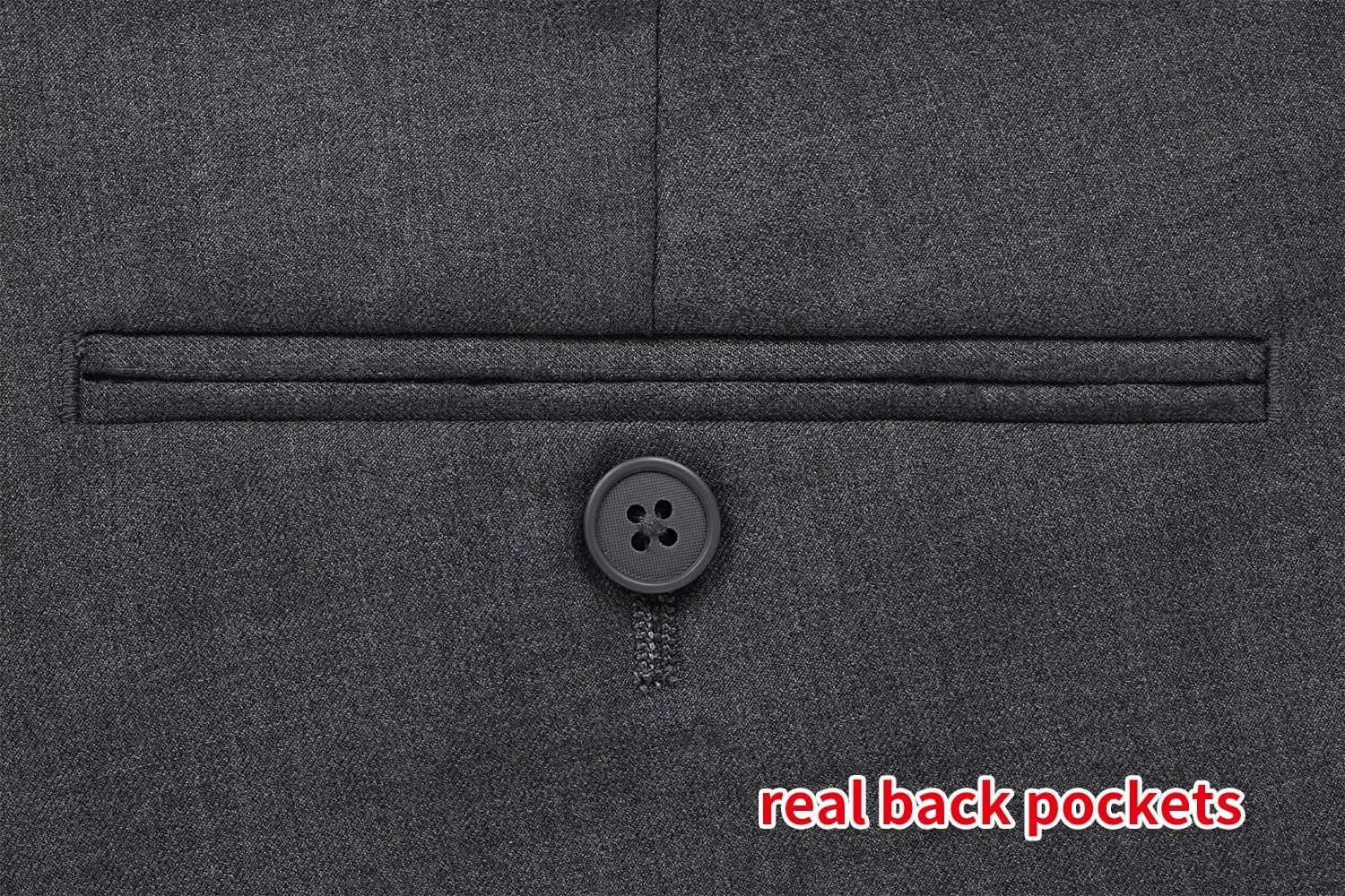 P&L Men's Suit Separates Classic Fit Flat Front Dress Pants & Formal Suit Jacket
