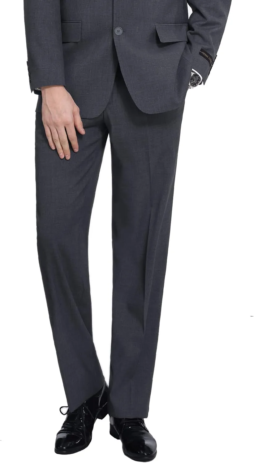 P&L Men's Suit Separates Classic Fit Flat Front Dress Pants & Formal Suit Jacket
