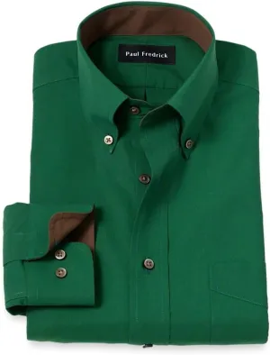 Paul Fredrick Men's Classic Fit Non-Iron Cotton Solid Dress Shirt