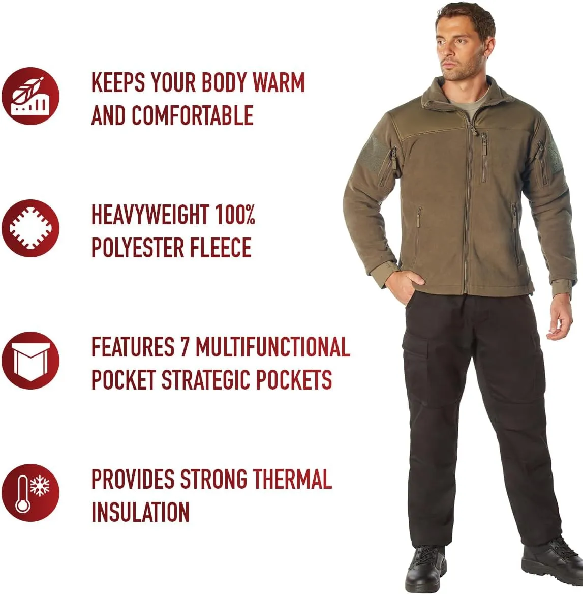 Rothco Spec Ops Tactical Fleece Jacket  Great For Layering