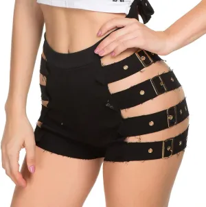 Sexy Shorts for Women Black Goth Shorts White Cut Off Hot Pants High Waisted Booty Clubwear Rave Stripper Outfits