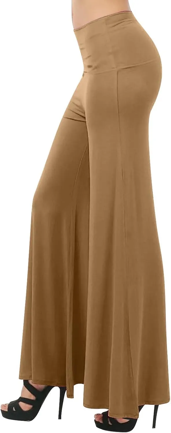 SMIDOW Womens Flare Yoga Pants High Waist Plus Size Tummy Control Wide Leg Flowy Pant Trousers Casual Loose Comfy Gym Pants