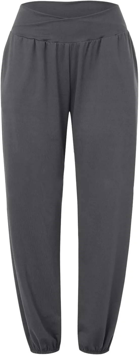 SMIDOW Women's Harem Pants Casual Loose Solid High Waist Yoga Pants Workout Running Joggers Sweatpants Comfy Lounge Trousers