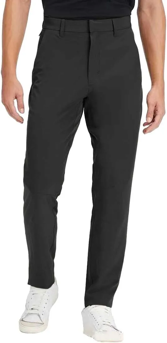 Suit Pants Mens Slim Fit Stretch Flat-Front Chino Golf Trousers Formal Casual Business Office Work Commute Pants with Pockets