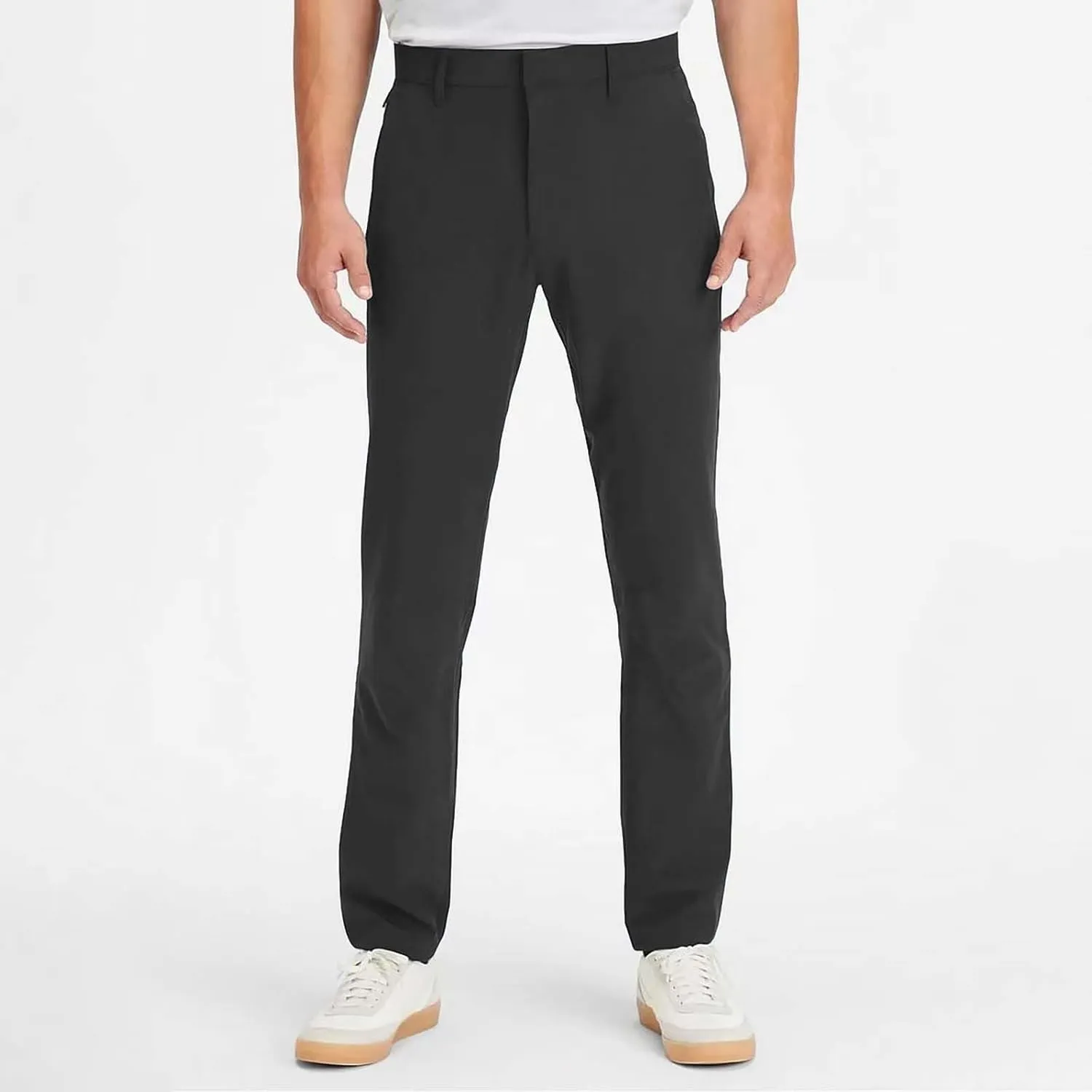Suit Pants Mens Slim Fit Stretch Flat-Front Chino Golf Trousers Formal Casual Business Office Work Commute Pants with Pockets