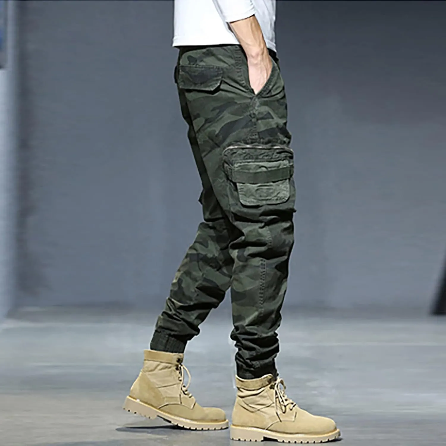 Sweatpant for Men with Pockets Cargo Pocket Fleece Sweatpants Men's Casual Cargo Sweatpants with Pockets Long Openleg