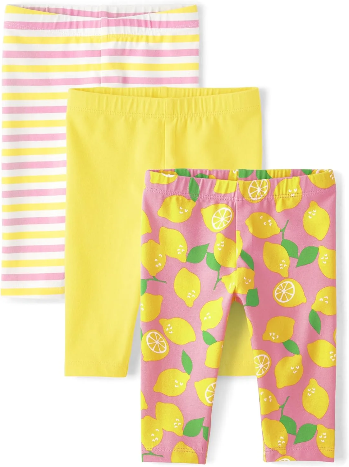 The Children's Place baby girls Daisy Print Knit Capri Leggings