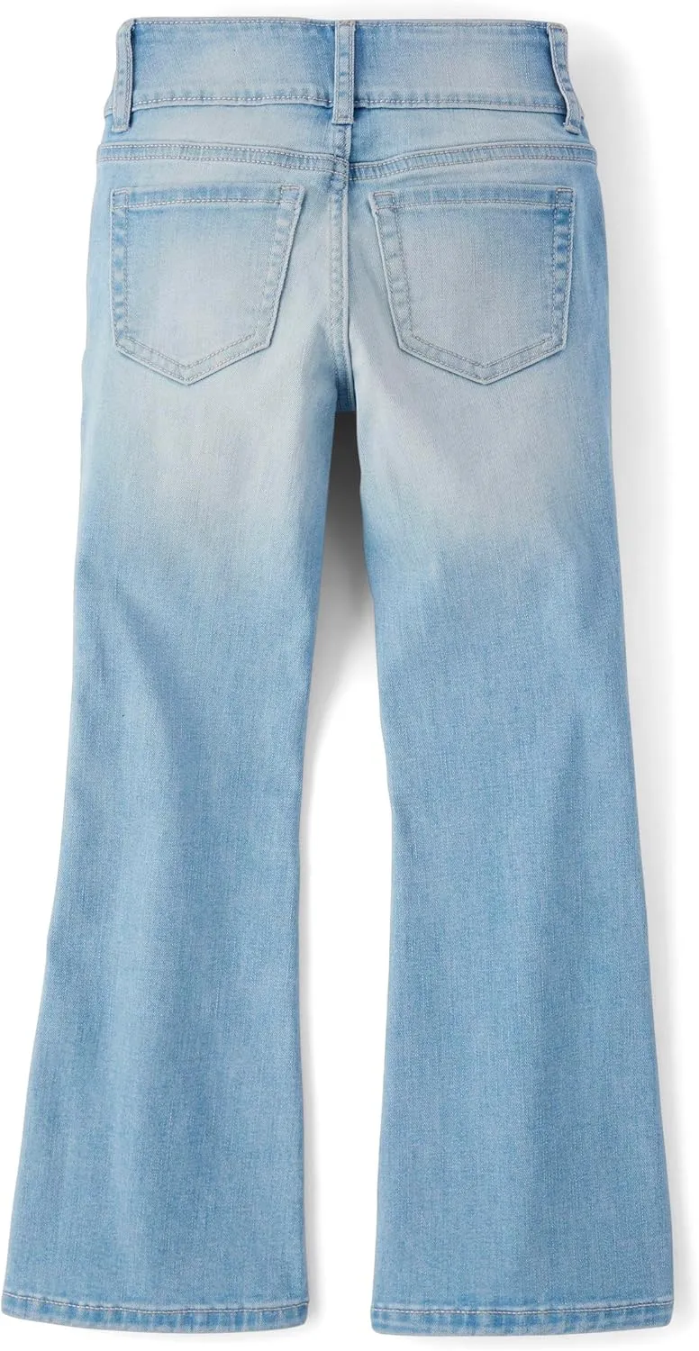 The Children's Place Girls' Wide Leg Denim Jeans