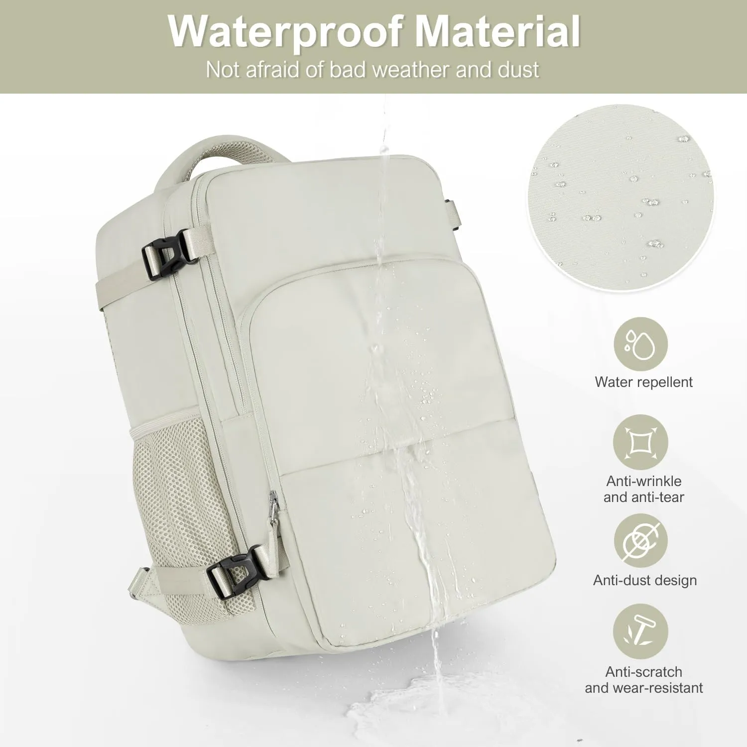 Travel Backpack for Women, Carry On Backpack Flight Approved, Personal Item Travel Bag with USB Charging Port, Casual Daypack College Bag Suitcase Backpack for Weekend, Fit 16 Inch Laptop