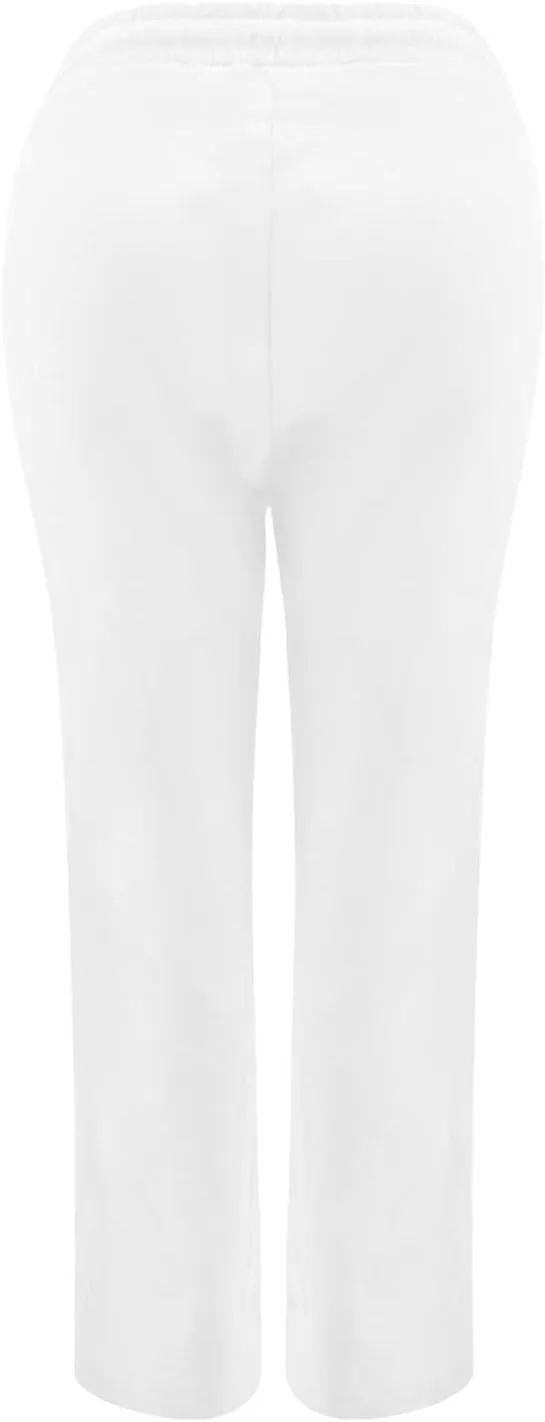 tuduoms Linen Palazzo Pants for Women Summer Business Casual Dressy Comfy Loose Trousers High Waist Lounge Yoga Joggers