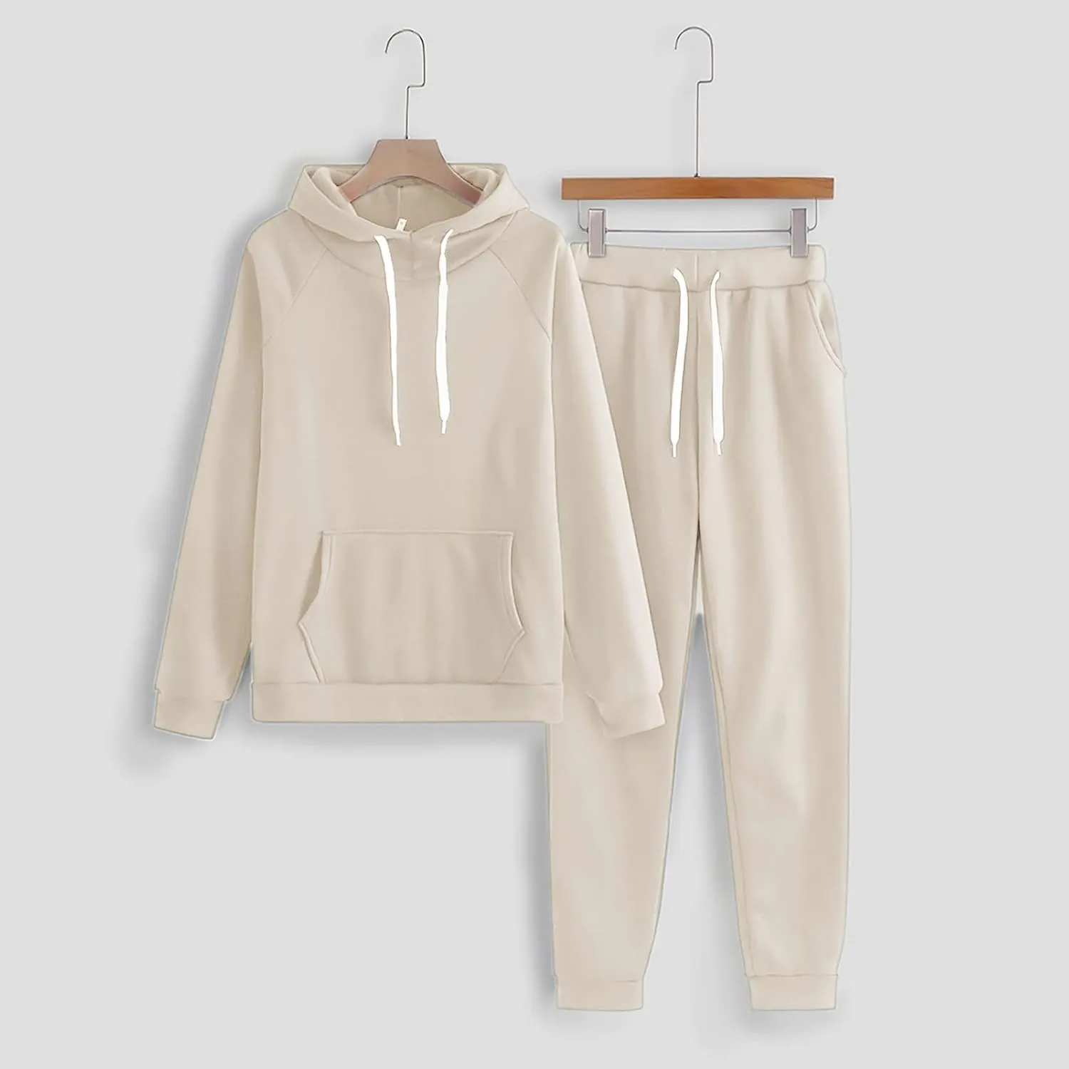 Two Piece Sets for Women Long Sleeve Crewneck Elastic Waist Pants Pullover Tops and Long Pants Outfits