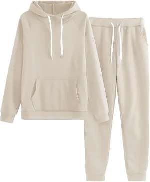 Two Piece Sets for Women Long Sleeve Crewneck Elastic Waist Pants Pullover Tops and Long Pants Outfits