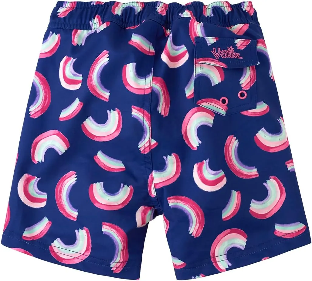UV SKINZ Girls Board Shorts with UPF 50  Sun Protection  Girls Lined Board Shorts, Girls Swim Shorts