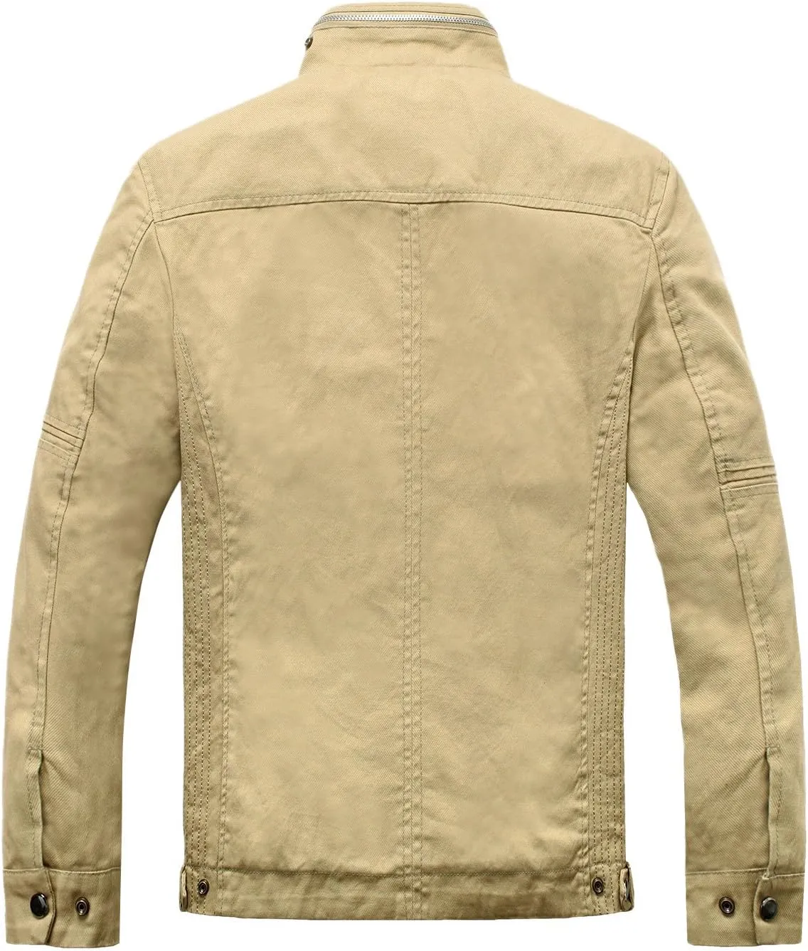 wantdo Men's Cotton Lightweight Jacket Military Jacket Casual Field Coat Windbreaker