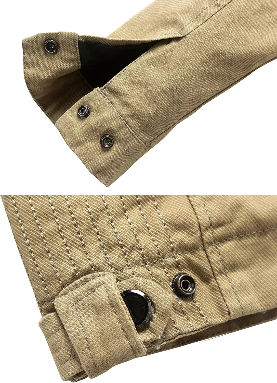 wantdo Men's Cotton Lightweight Jacket Military Jacket Casual Field Coat Windbreaker