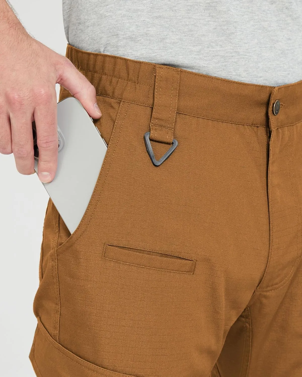 wantdo Men's Work Pants Stretch Flex Utility Cargo Tactical Pants for Men Lightweight Outdoor Hiking Pants