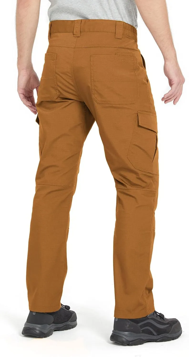 wantdo Men's Work Pants Stretch Flex Utility Cargo Tactical Pants for Men Lightweight Outdoor Hiking Pants