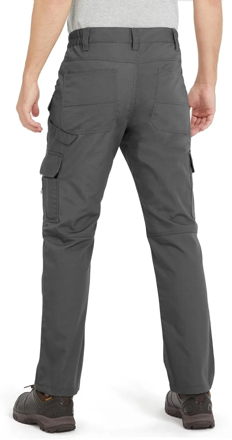 wantdo Men's Work Pants Stretch Flex Utility Cargo Tactical Pants for Men Lightweight Outdoor Hiking Pants