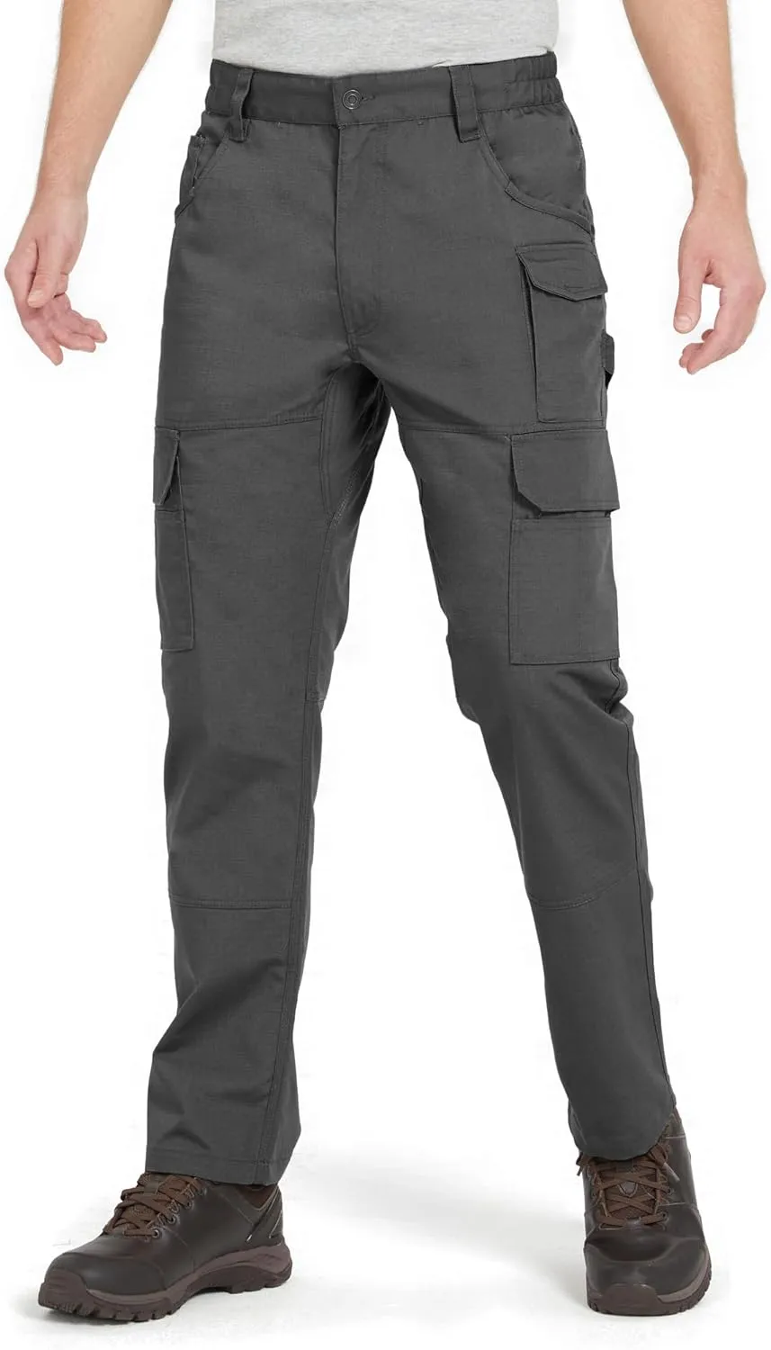 wantdo Men's Work Pants Stretch Flex Utility Cargo Tactical Pants for Men Lightweight Outdoor Hiking Pants