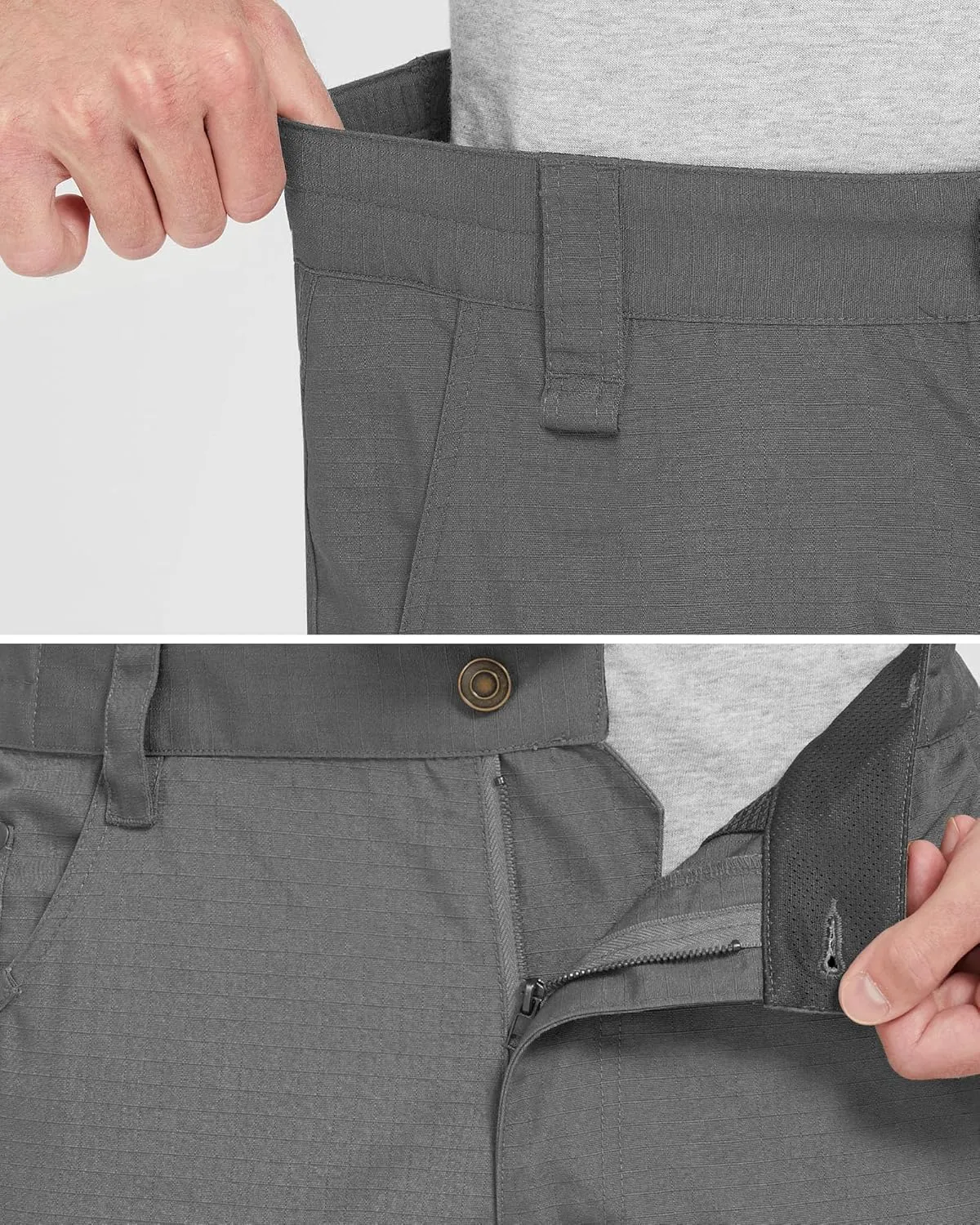 wantdo Men's Work Pants Stretch Flex Utility Cargo Tactical Pants for Men Lightweight Outdoor Hiking Pants