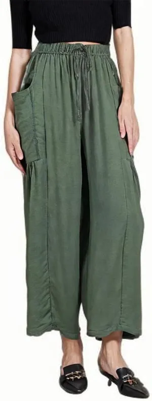 Wide Leg Cotton Linen Pants for Women Summer Trendy Beach Palazzo Lounge Trousers Plus Size Casual Pants