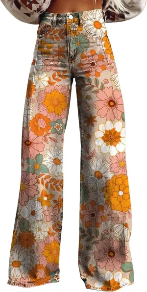 Wide Leg Jeans for Womens High Waisted Jean with Pockets Baggy Denim Pants Loose Boyfriend Casual Pant