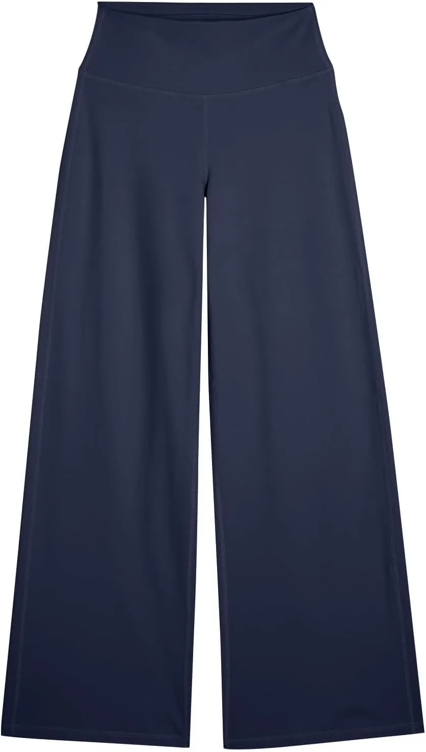 Wide Leg Yoga Pants for Woman Stretch High Waist Workout Palazzo Pants Comfy Loose Lounge Casual Trousers with Pocket