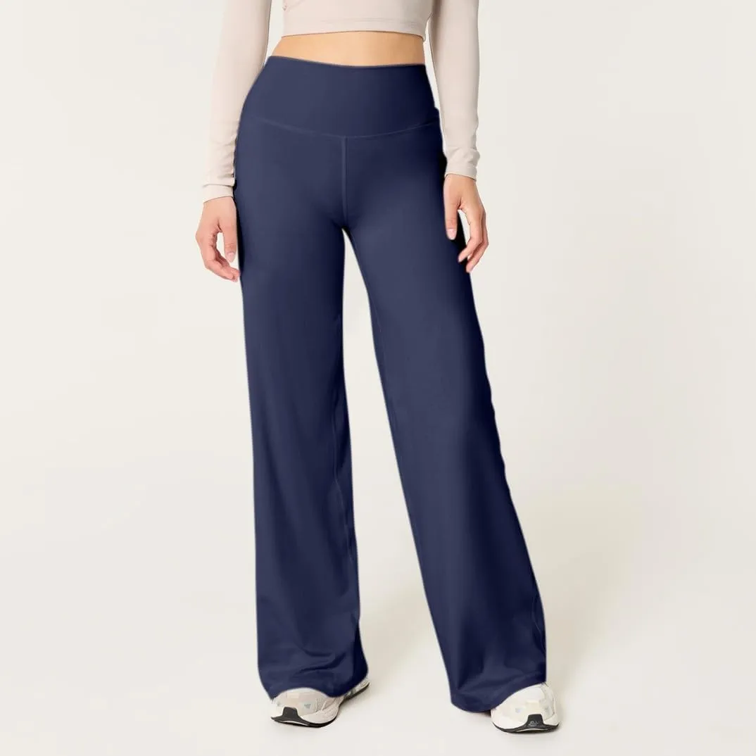 Wide Leg Yoga Pants for Woman Stretch High Waist Workout Palazzo Pants Comfy Loose Lounge Casual Trousers with Pocket