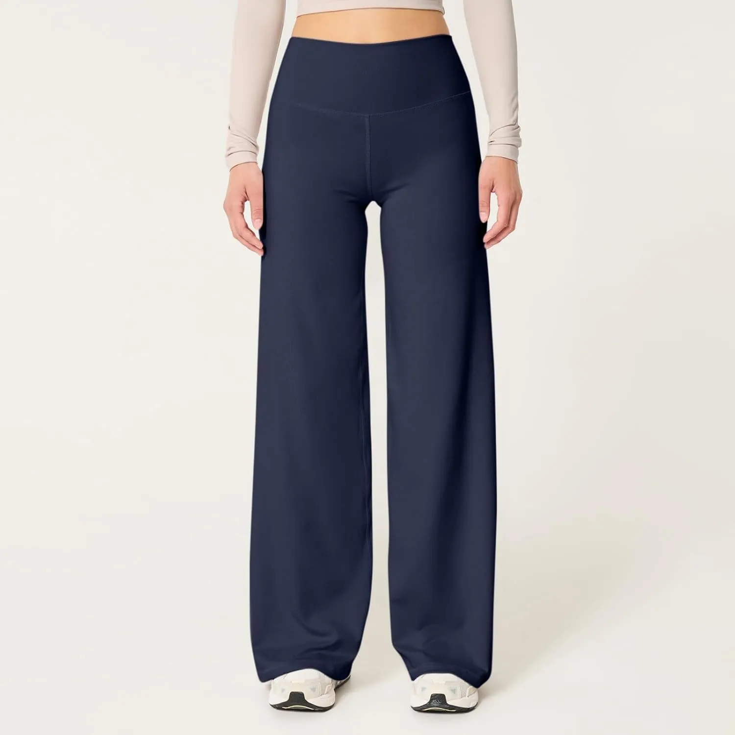 Wide Leg Yoga Pants for Woman Stretch High Waist Workout Palazzo Pants Comfy Loose Lounge Casual Trousers with Pocket