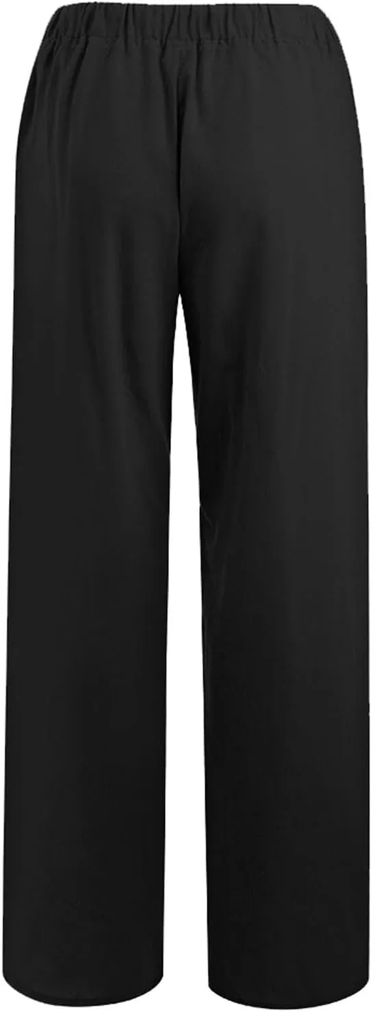 Women Linen Baggy Harem Pants Size Loose Cotton and Linen Casual Pants Summer Boho Wide Leg High Waist Women's
