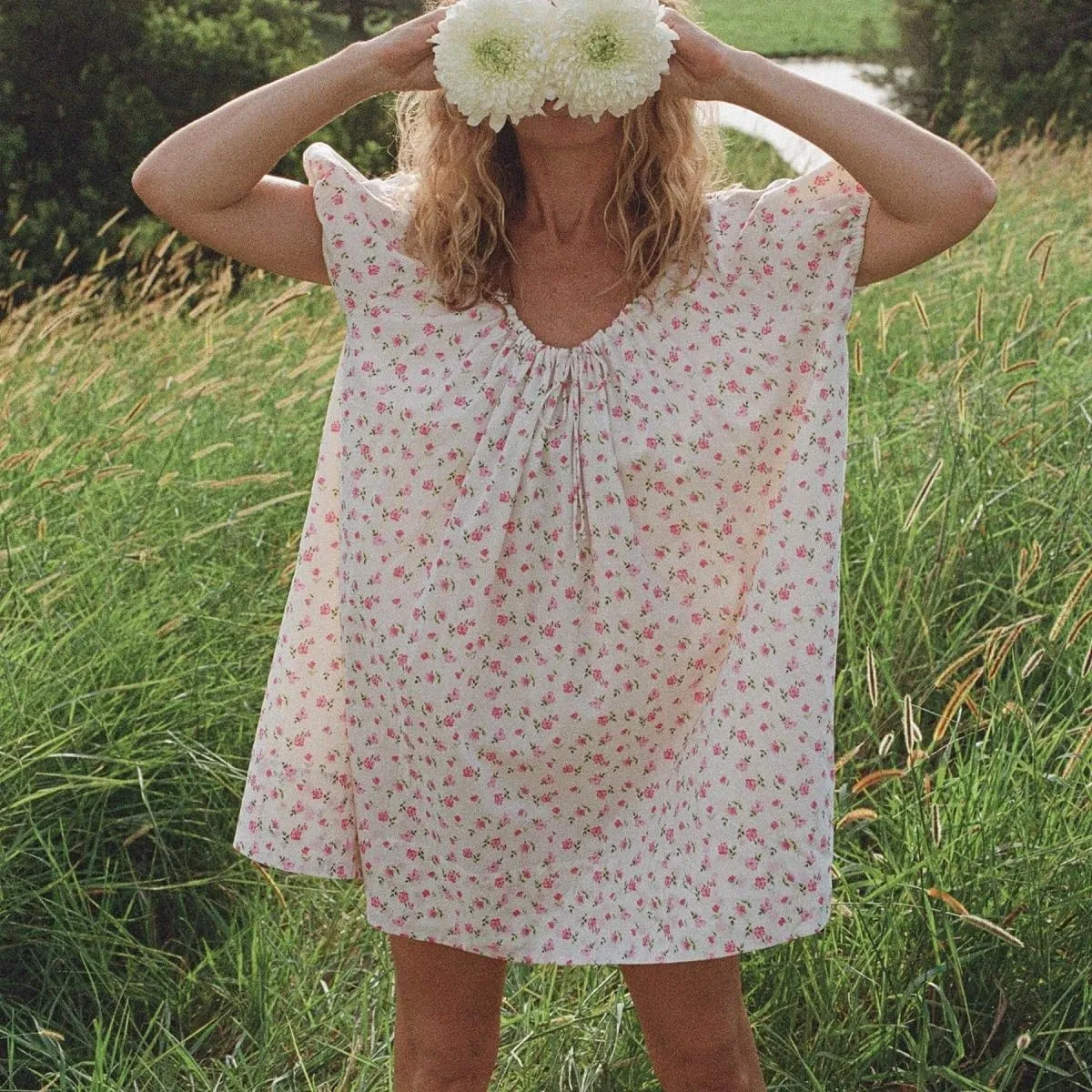 Women Y2k Babydoll Mini Dress Gingham Short Puff Sleeve Square Neck Dress Floral Fairy Loose Fit Sundresses