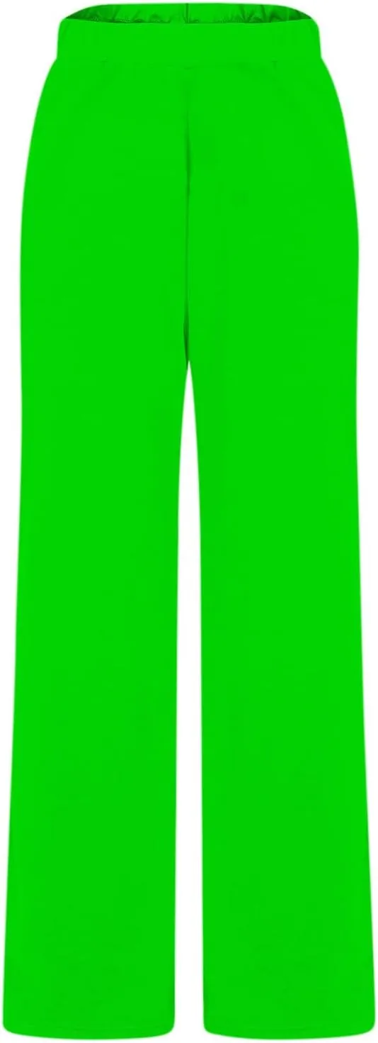 Womens Casual Cropped Pants 2024 Fashion Elastic Waist Wide Leg Crop Pants Summer Loose Beach Yoga Pants with Pockets