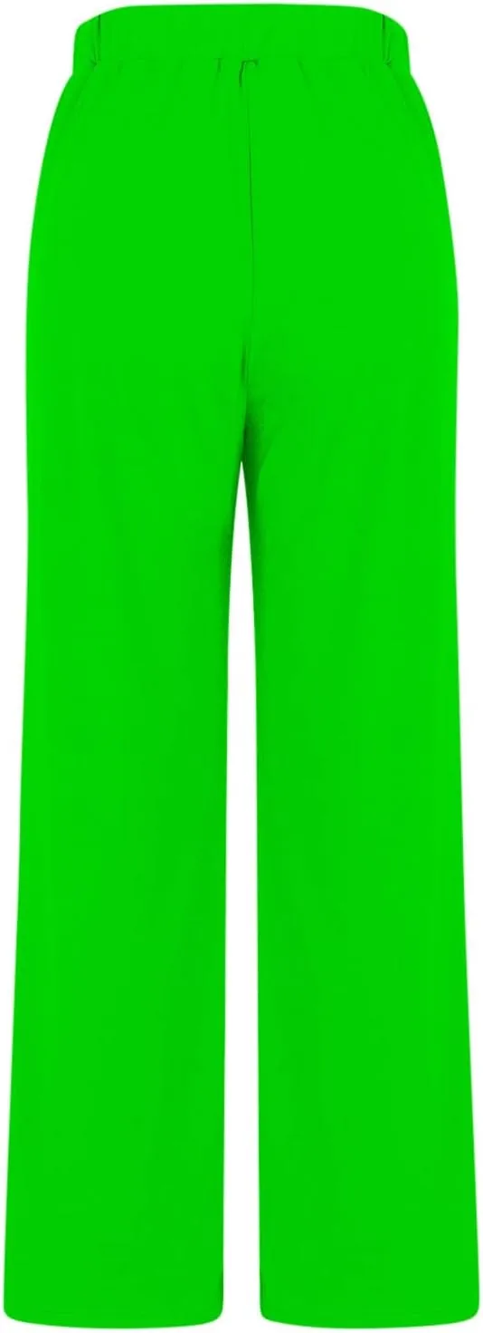 Womens Casual Cropped Pants 2024 Fashion Elastic Waist Wide Leg Crop Pants Summer Loose Beach Yoga Pants with Pockets