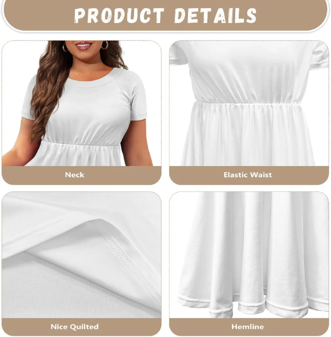 Women's Casual Plus Size Polynesian Tribal Puletasi Dress O-Neck Knee-Length A-Line Party Cocktail Swing Dress