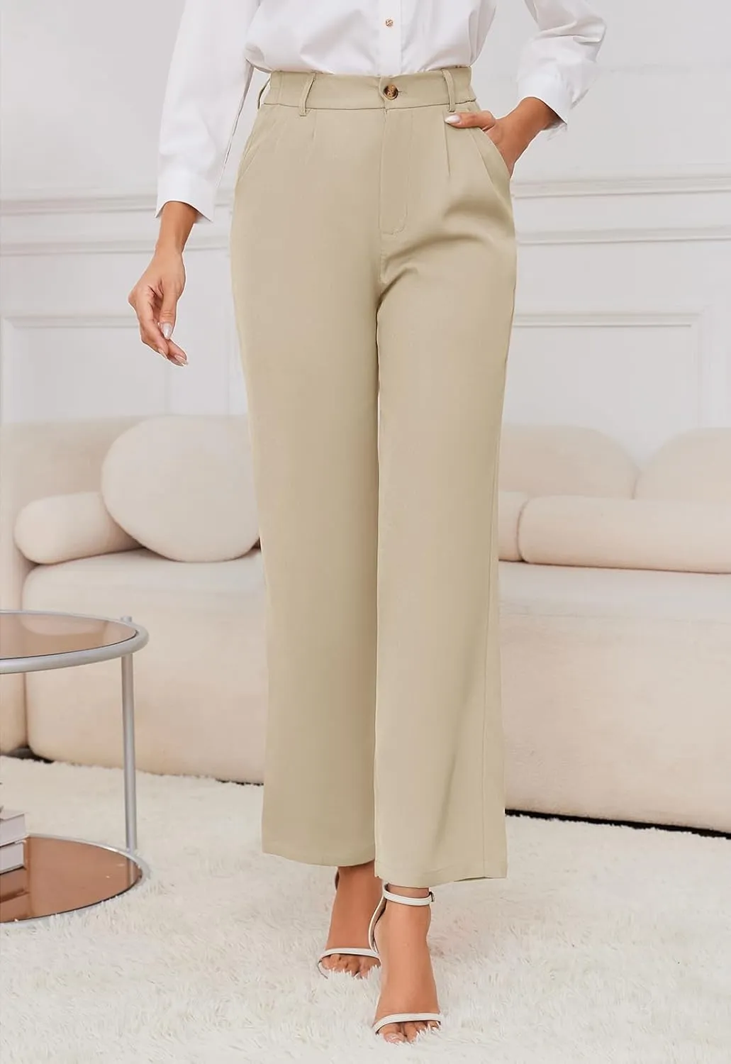 Women's Casual Wide Leg Pants Women Business Casual Pants Dress Pants Work Trousers for Women