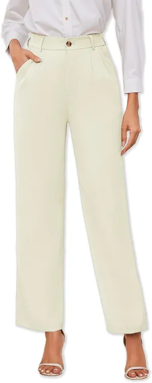 Women's Casual Wide Leg Pants Women Business Casual Pants Dress Pants Work Trousers for Women