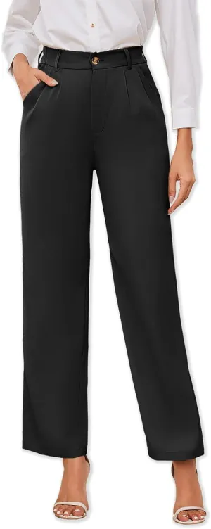 Women's Casual Wide Leg Pants Women Business Casual Pants Dress Pants Work Trousers for Women