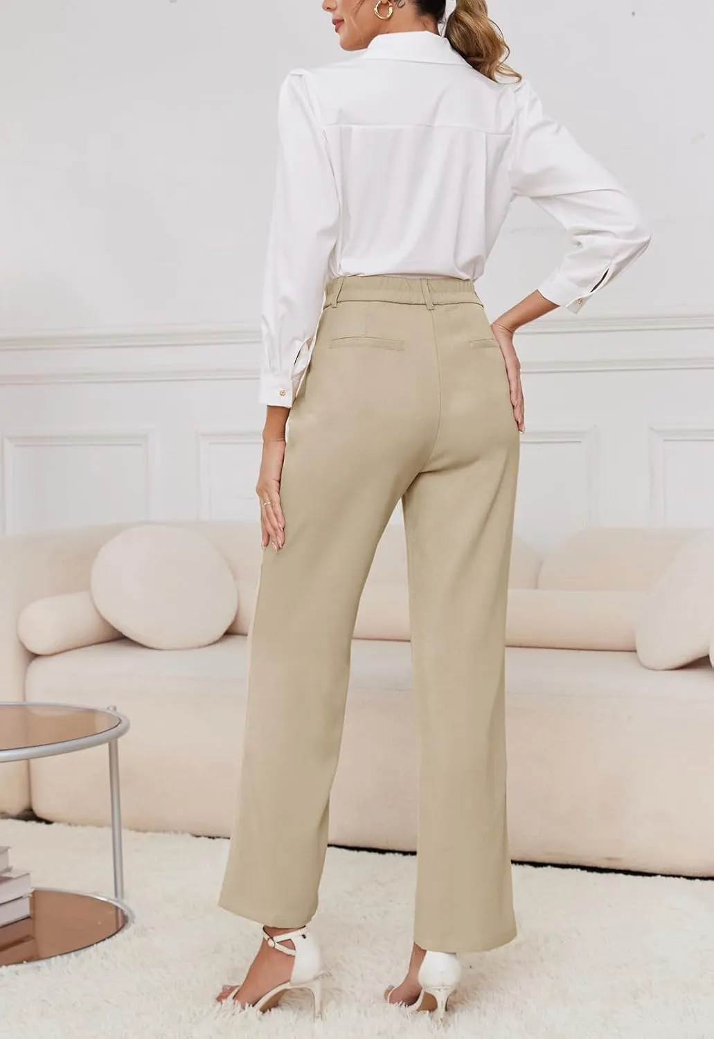Women's Casual Wide Leg Pants Women Business Casual Pants Dress Pants Work Trousers for Women