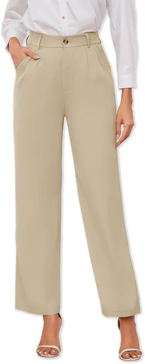 Women's Casual Wide Leg Pants Women Business Casual Pants Dress Pants Work Trousers for Women