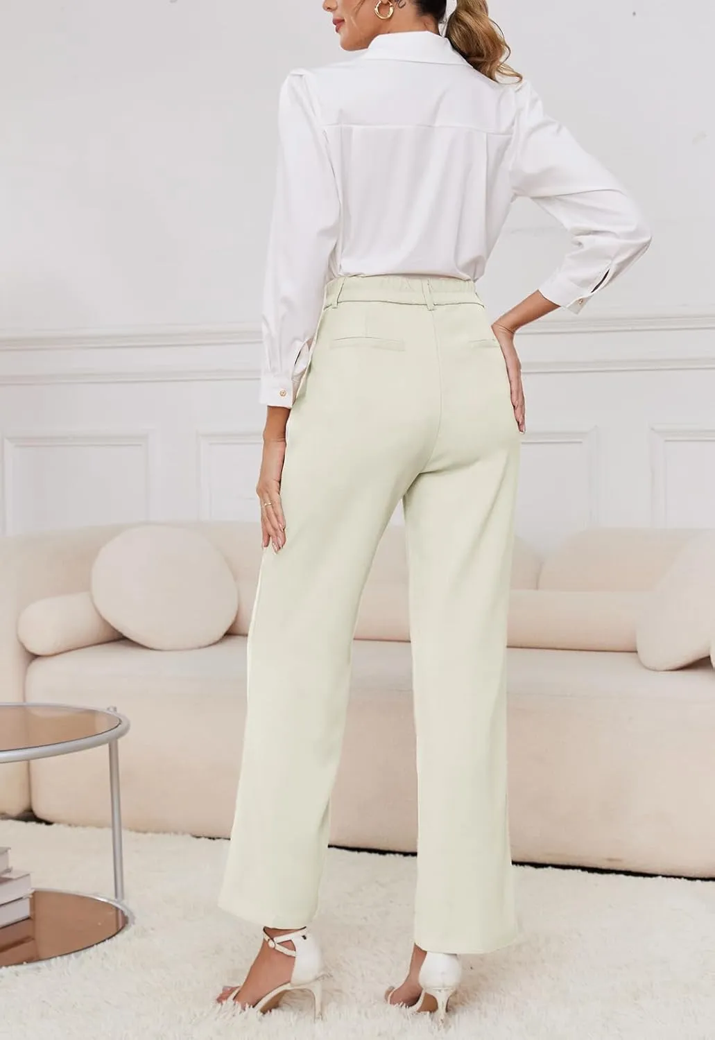 Women's Casual Wide Leg Pants Women Business Casual Pants Dress Pants Work Trousers for Women