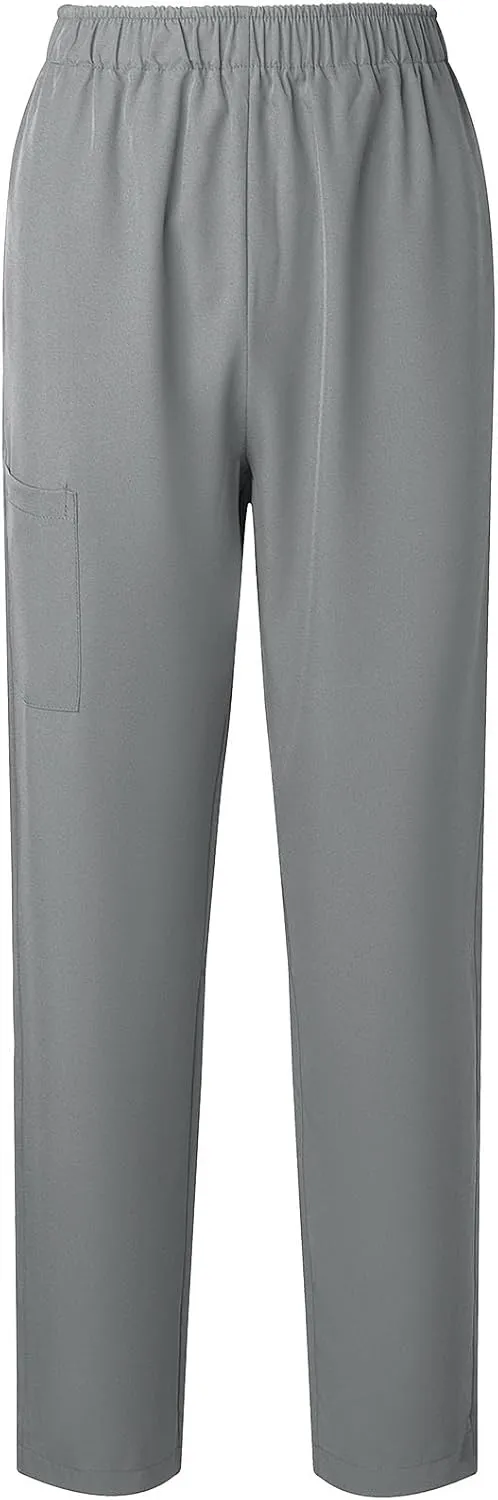 Womens Summer Elastic Waist Comfy Stretch Pull On Pants Workwear Professionals Trousers
