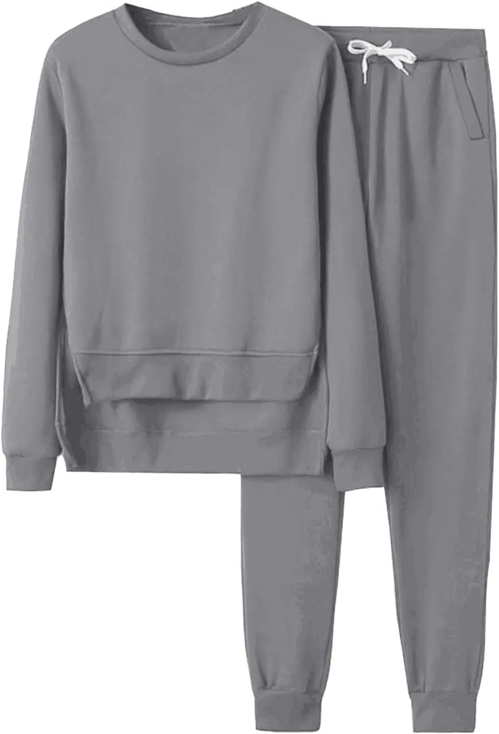 Women's Two Piece Tracksuit Fall Long Sleeve V Neck Althteic Outfit Hoodie Sweatshirt Long Pants Outfits