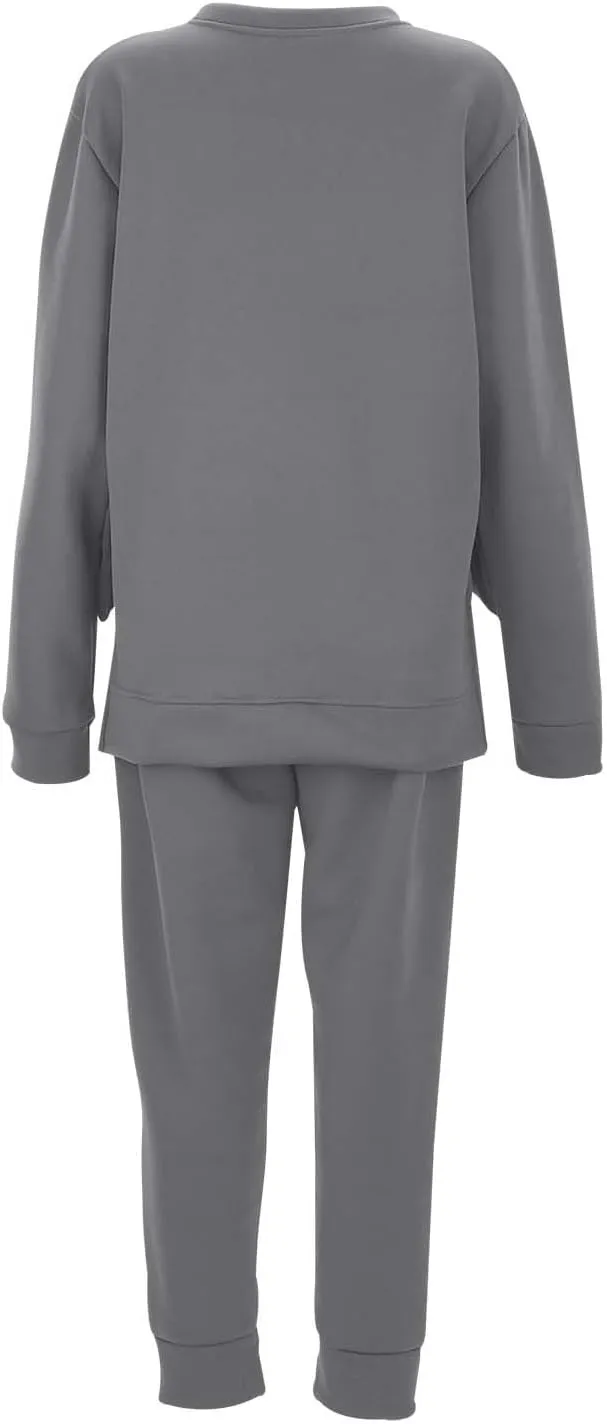 Women's Two Piece Tracksuit Fall Long Sleeve V Neck Althteic Outfit Hoodie Sweatshirt Long Pants Outfits