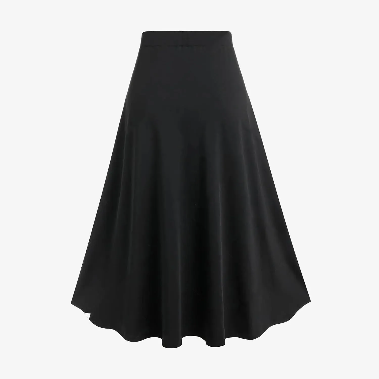 Women's Vintage Gothic Long Skirt High Waist Patchwork Bandage Pleated Midi Skirt Fashion Retro Court Skirts
