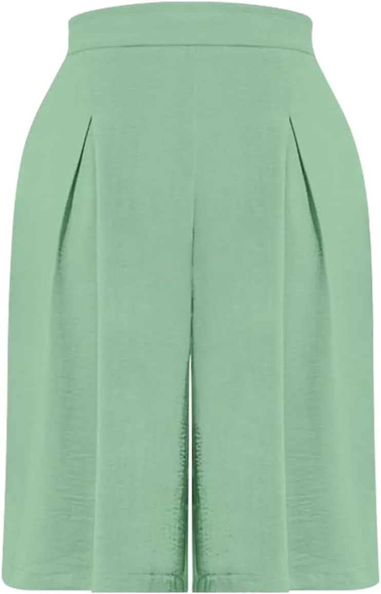 Womens' Yoga Pants with Pockets Tummy Control High Waist Flare Crop Waist Casual Palazzo Trousers 2025 Capris