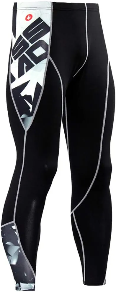 Workout Set Compression Shirt Pants Top Long Sleeve Sports Tight Base Layer Quick Dry & Moisture-Wicking