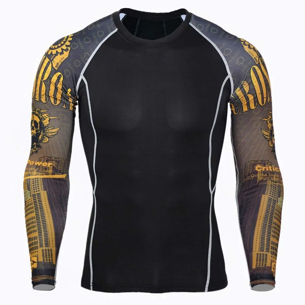 Workout Set Compression Shirt Pants Top Long Sleeve Sports Tight Base Layer Quick Dry & Moisture-Wicking