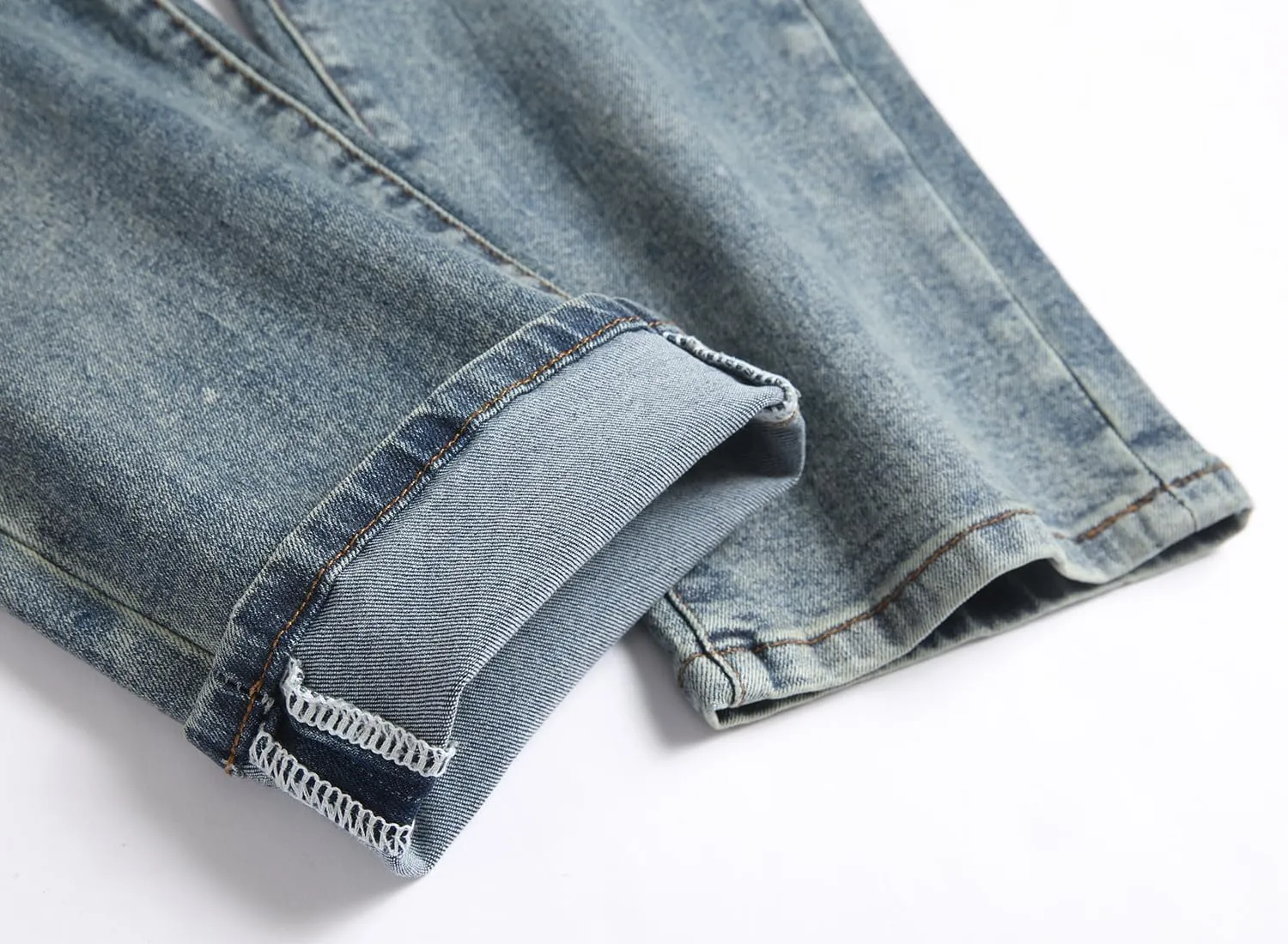 XIMXIMMTIAN Mens Slim Fit Jeans Stretch Ripped Biker Jeans for Men Fashion Straight Comfort Flex Waist Casual Denim Pants