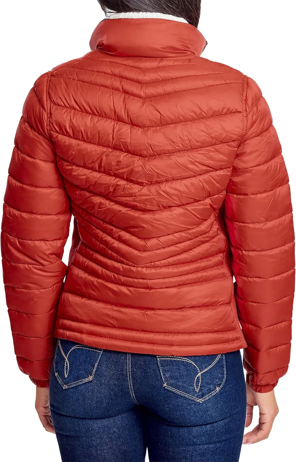 YMI Jeans Women's Winter Reversible Fitted Puffer Jacket
